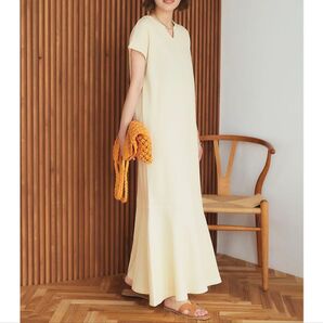 ティティベイト tititvate ワッフルカットソーキーネックワンピース ノースリーブワンピース ゆったり 半袖