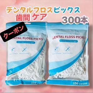 新品 デンタルフロス ピック 300本 歯間ブラシ 歯間ケア 糸ようじ デンタルケア オーラルケア 口腔ケア ストック クーポン