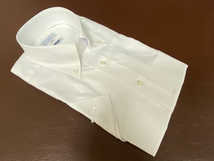 P100 Gran Care ピーワンハンドレッドグランケアー 半袖 ドレスシャツ ワイシャツ S（37）形態安定/ｂ422_画像1
