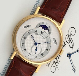 *BREGUET* Breguet Classique Classic tei* Date * moon phase K18 желтое золото высший класс наручные часы!! трудно найти!!