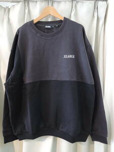 X-LARGE XLarge XLARGE PANELED CREWNECK SWEAT black XL newest popular goods repeated price cut!