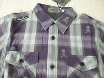 【新品】ブルークロスチェックシャツ紫★140cm★定価9345円_画像2