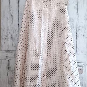 フロントボタンサーキュラースカート UNIQLO ドット