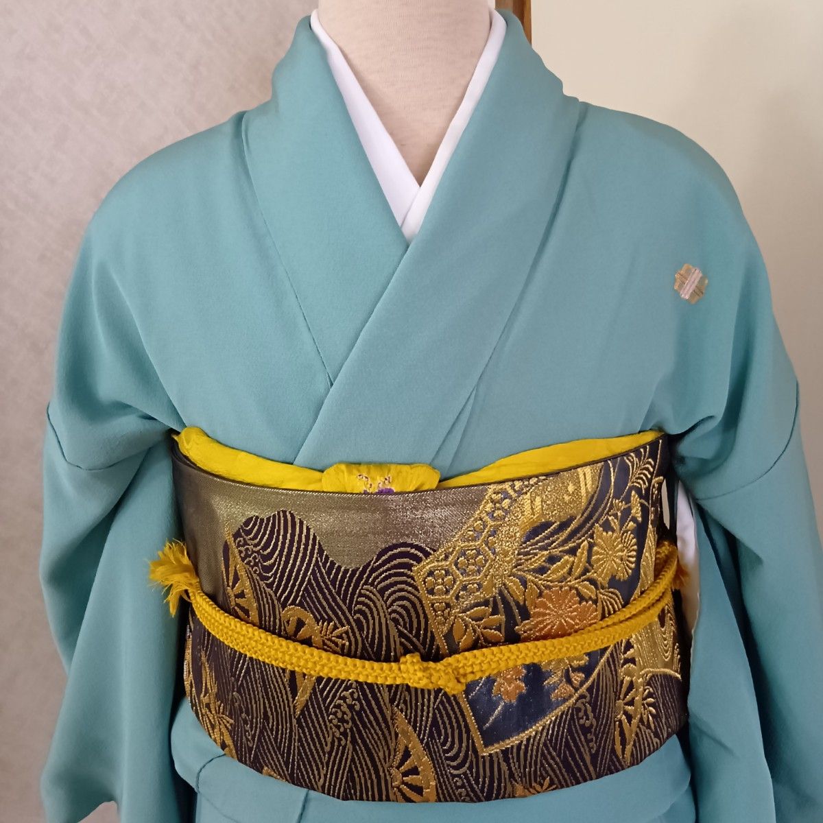 訪問着（袋帯つき）駒刺繍　吉祥文　袷　入学式　卒業式　結婚式　フォーマル　初詣　お宮参り　ママ着物　インスタ映え