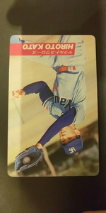  Calbee Professional Baseball card 92 year No.65 Kato . person Yakult 1992 year ② ( for searching ) rare block Short block tent gram gold frame district version 