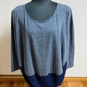 フロント長め ツートントップス