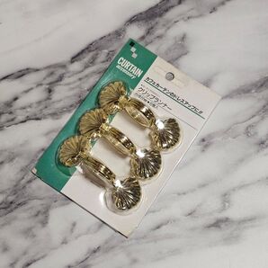 カフェカーテン クリップランナー ゴールド 6個入 未使用