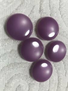 974 約23㍉　紫　ボタン ５個セット　ビンテージ　 未使用品　手芸　裁縫　おしゃれ　ハンドメイド　DIY　リメイク