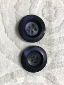 1179 約23㍉　紺　ボタン ２個セット　ビンテージ　 未使用品　手芸　裁縫　おしゃれ　ハンドメイド　DIY　リメイク