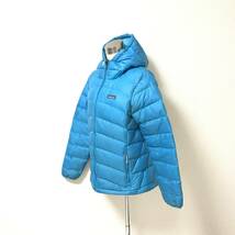 ★パタゴニア patagonia★レディース ジップアップ ダウン ジャケット グースダウン 水色 ライトブルー size M ブルゾン_画像2