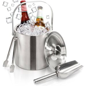 アイスペール おしゃれ 溶けない 溶けない二重構造 ステンレス 溶けないステンレス アイスバケット 氷入れ二重構造 フタ付き