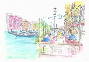 Art hand Auction विश्व धरोहर शहर का दृश्य, इटली, वेनिस, महान नहर, 7, F4 ड्राइंग पेपर, मूल जल रंग पेंटिंग, चित्रकारी, आबरंग, प्रकृति, परिदृश्य चित्रकला