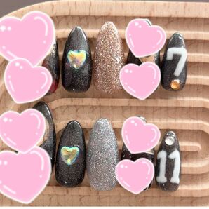 バレー 双子 フラッシュネイル ネイルチップ