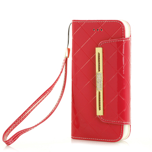 iphone6 leather case iPhone 6s cover iphone6/6s leather case notebook type with strap . red 