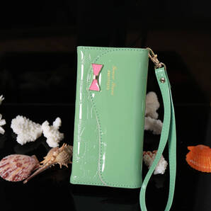 iphone6s レザーケース アイフォン6/6s ケース iphone6 レザーケース 手帳型 ストラップ付き グリーン