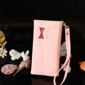 iphone6s レザーケース アイフォン6/6s ケース iphone6 カバー 手帳型 ストラップ付き ピンク