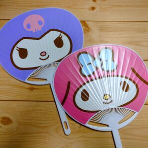 【300円OFF】2種類セット 非売品 新品未使用 マイメロディ オリジナルうちわ マイメロ・クロミ・宇佐美コラボ サンリオ