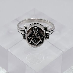 フリーメイソン ポイズンリング 都市伝説 Vintage Masonic Poison Ring Silver 925
