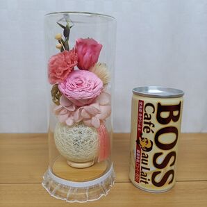 お供え花 仏花 プリザーブドフラワー アレンジ ガラスケース入り A