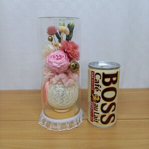 お供え花 仏花 プリザーブドフラワー アレンジ ガラスケース入り C