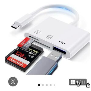 SDカードリーダー type-c メモリカードリーダー 3in1 USB/SD