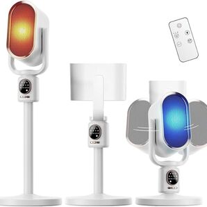 セラミックヒータータワーファン 羽なし リビング DCモーター 首振り