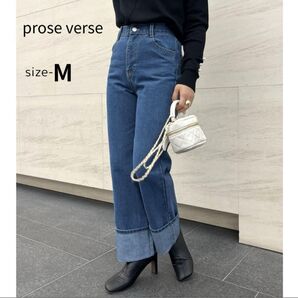 プロズヴェール【M】ロールアップ デニム ジーンズ おしゃれ ジーパン シンプル デニムパンツ パンツ