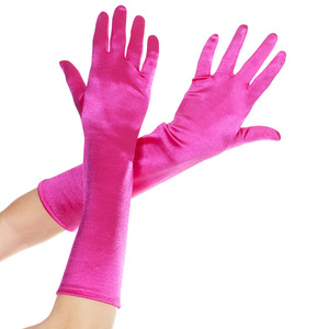 Music Legs атлас перчатка локти длина party костюмированная игра для H розовый 