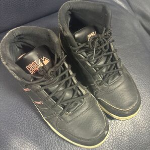 FIRST DOWN ファーストダウン ハイカットスニーカー ブラック レディース