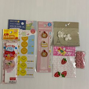 アイロンネームタグ アイロンワッペン 花の飾り