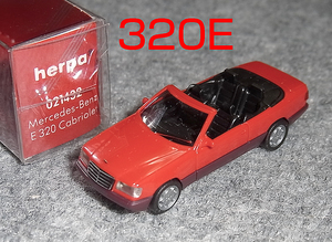 1/87 メルセデス ベンツ E320 カブリオレ レッド (W124) Mercedes Benz 320E