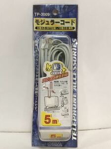 オーム電機 モジュラケーブル 2&4モジュラーコード M-M5MWH TP-3009 中古品