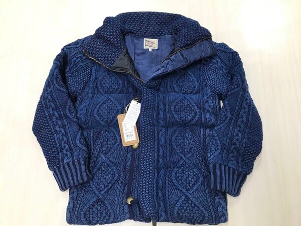 未使用 THE DUFFER OF ST. GEORGE ケーブルニット ダウンジャケット