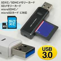 microSD/SDXC/MMC対応 高速転送 USB3.0 カードリーダー(ホワイト)_画像2