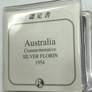 Ｙ9148【オーストラリア】 フローリン 銀貨 1954年 カンガルー 獅子 ライオン 説明書 認定書付きの画像6