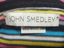 英国製 JOHN SMEDLEY 長袖カットソー S マルチカラー☆ジョンスメドレー イギリス製_画像6