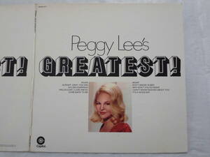 良盤屋 J-1952◆ＬP◆US盤　レーベル；DKAO-377- Jazz Vocal　 ペギー・リー Peggy Lee Peggy Lee's Greatest! ＞1982　送料480 