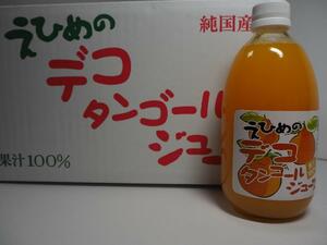 地元道の駅で人気のみかんジュースシリーズ！愛媛県産果汁１００％デコタンゴールストレートジュース５００mlｘ１２本入り