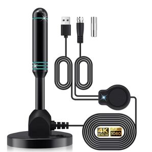 室内アンテナ テレビアンテナ 地デジアンテナ最強 受信範囲 4K HDTV 360度全方位受信全種類 UHF VHF 対応 ブルー