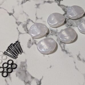 3:3 ペグボタン 6個 パーロイドホワイト