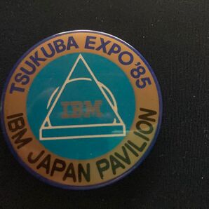 IBM TSUKUBA EXPO'85 JAPAN PAVILION 缶バッジ レア