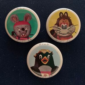 にこにこぷん 缶バッジ 3個セット じゃじゃまる ぴっころ ぽろり レトロ