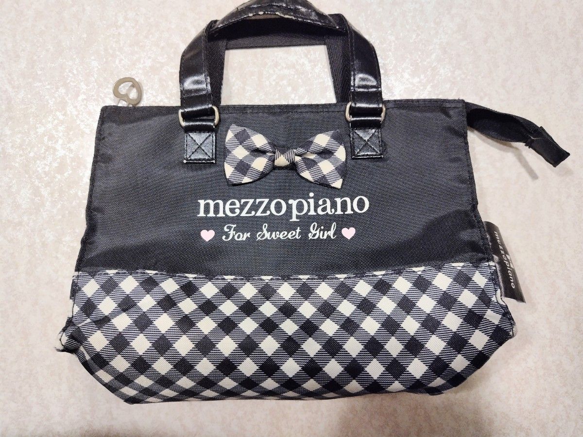 裁縫バッグ　メゾピアノ　小学生　家庭　黒　バッグ