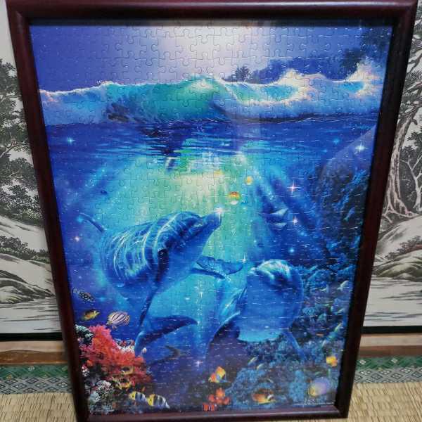 Completed jigsaw puzzle! Iruka Lassen with frame!, toy, game, puzzle, jigsaw puzzle