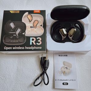 ワイヤレスイヤホン IPX7防水 OWS 空気伝導 オープンイヤホン ブラック