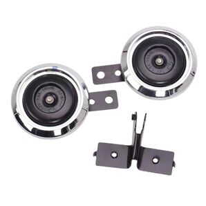 バイクダブルホーン 12V 105dB 2個セット クロームメッキ