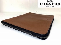 コーチ メンズ 新品★COACH クラッチバッグ ペブルレザー iPad タブレットケース セカンドバッグ テック ケース☆送料無料★_画像4