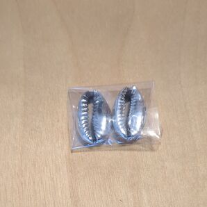 【新品未使用】貝殻 シェルパーツ 2個入り シルバー