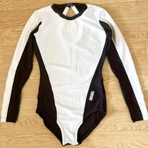 SASAKI レオタード長袖 器械体操 ササキ ホワイト/ブラック
