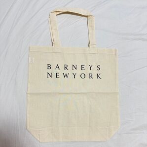 新品未使用 BARNEYS NEW YORK バーニーズニューヨーク コットンバッグ (M)ナチュラル エコバッグ/トートバッグ